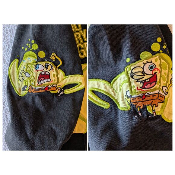 JH Design SpongeBob SquarePants Kids Jacket Nickelodeon Graphic Black - Picture 6 of 10